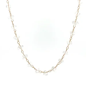 GARGANTILHA CHOKER CRISTAIS FOLHEADO 35cm + 10cm Ext
