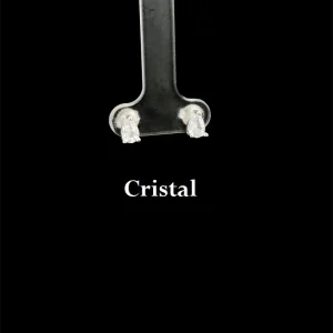 BRINCO CRISTAL GOTA DE PRATA 5mm