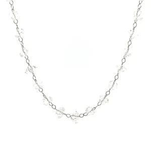 GARGANTILHA CHOKER CRISTAIS DE RODIO 35cm + 10cm Ext