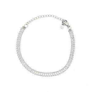PULSEIRA RIVIERA BAGUETE INOX 17cm + 5cm Ext/4,5mm