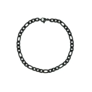 PULSEIRA GRUMET 3X1 INOX BLACK MASCULINO 20cm