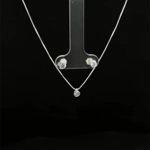 CONJUNTO PONTO DE LUZ DE PRATA 45cm/3,4MM