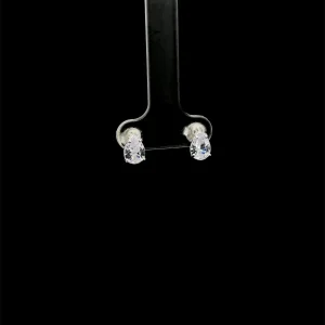 BRINCO CRISTAL GOTA DE PRATA 5.3mm