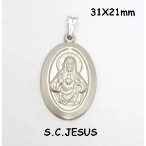 PINGENTE INOX OVAL S.C. JESUS