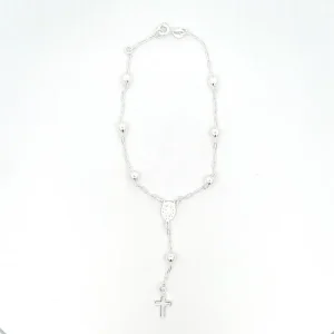 PULSEIRA BOLINHAS NSRA DAS GRAÇAS DE PRATA 18cm + 1cm Ext