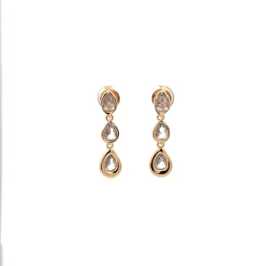 BRINCO PENDURICALHO GOTAS FOLHEADO 5,6mm