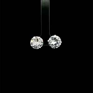 BRINCO PONTO DE LUZ CRISTAL DE PRATA 10mm