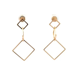 BRINCO PENDURICALHO 3 LOSANGOS ABERTO FOLHEADO 2,5X4,8cm