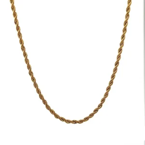 CORRENTE CORDAO BAIANO INOX GOLD 45cm