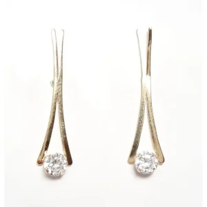 BRINCO C/ZIRCONIA 5 mm FOLHEADO