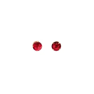 BRINCO PONTO DE LUZ CRISTAL RUBI FOLHEADO 8mm