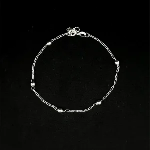 PULSEIRA BOLINHAS DE PRATA 18cm + 2cm Ext